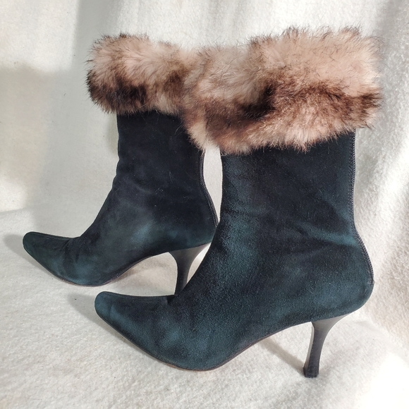 Arturo Chiang Shoes - Arturo Chiang Suede and Fur boots